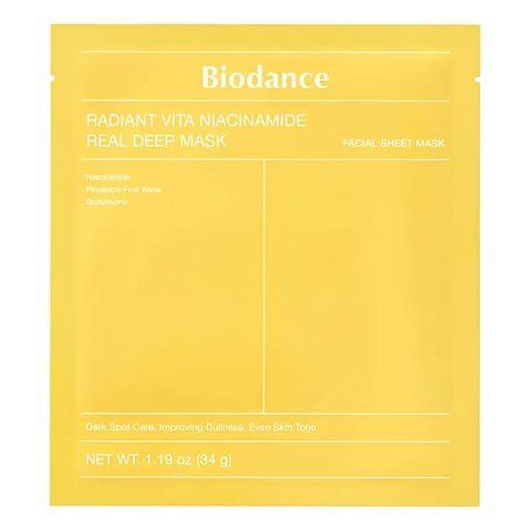 Гідрогелева маска з ніацинамідом Biodance Radiant Vita Niacinamide Real Deep Mask 1sheet 002 фото
