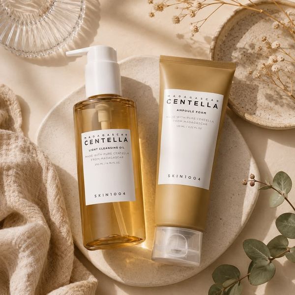SKIN1004 MADAGASCAR CENTELLA DOUBLE CLEANSING DUO Набір для подвійного очищення шкіри з гідрофільною олією та пінкою для вмивання 200 мл + 125 мл 0066130 фото